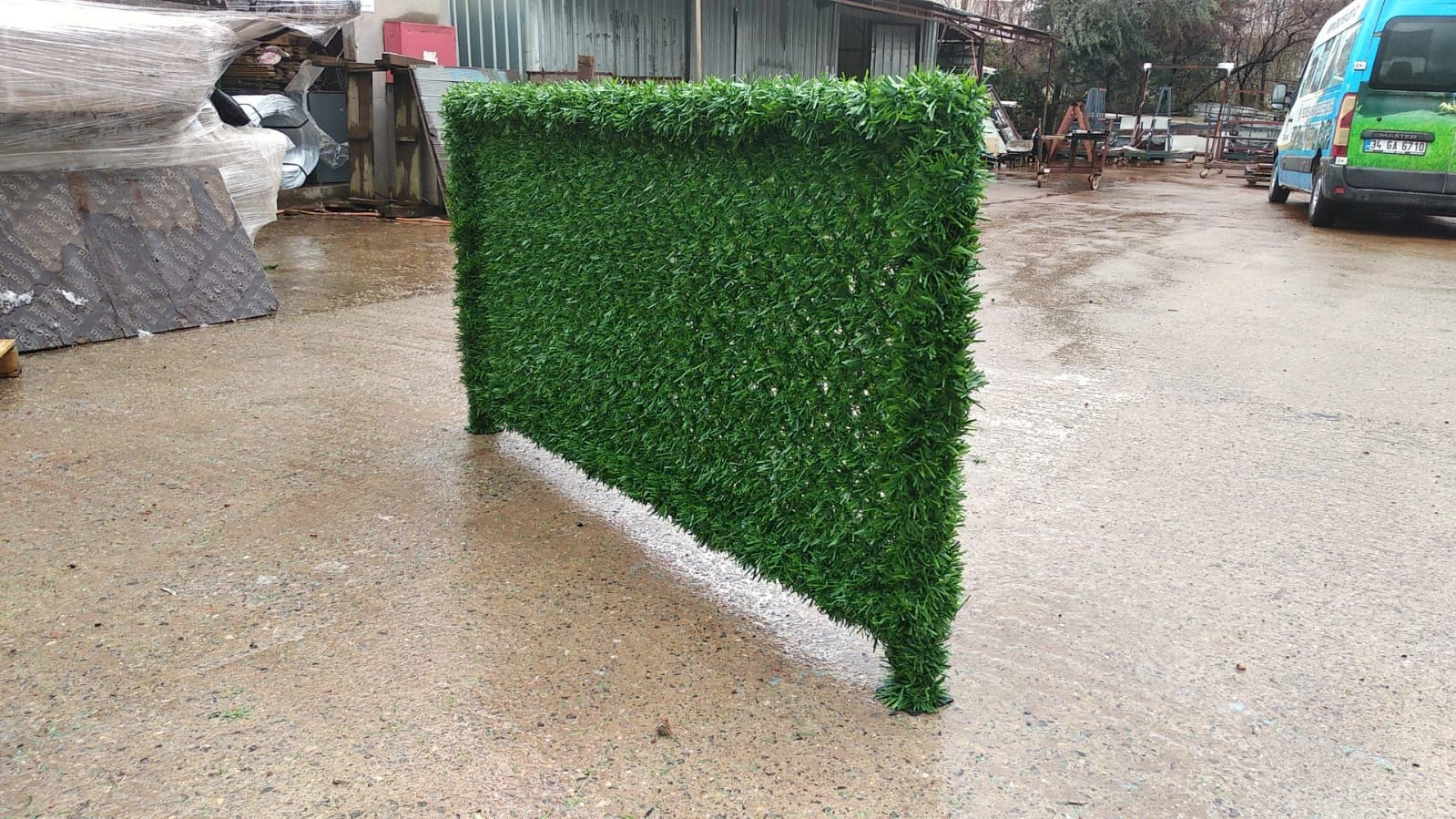 Grass fence panels