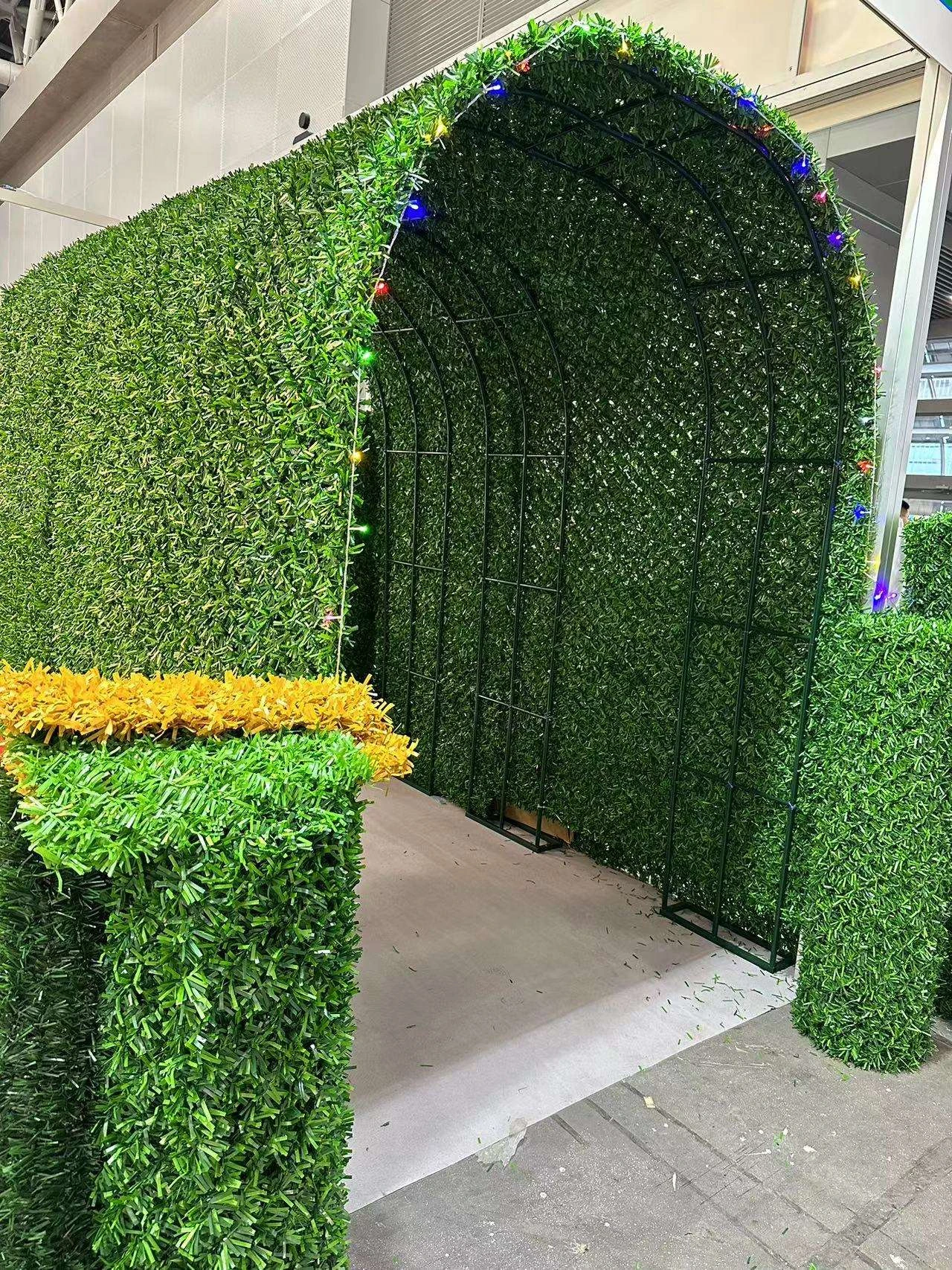 A green entrance