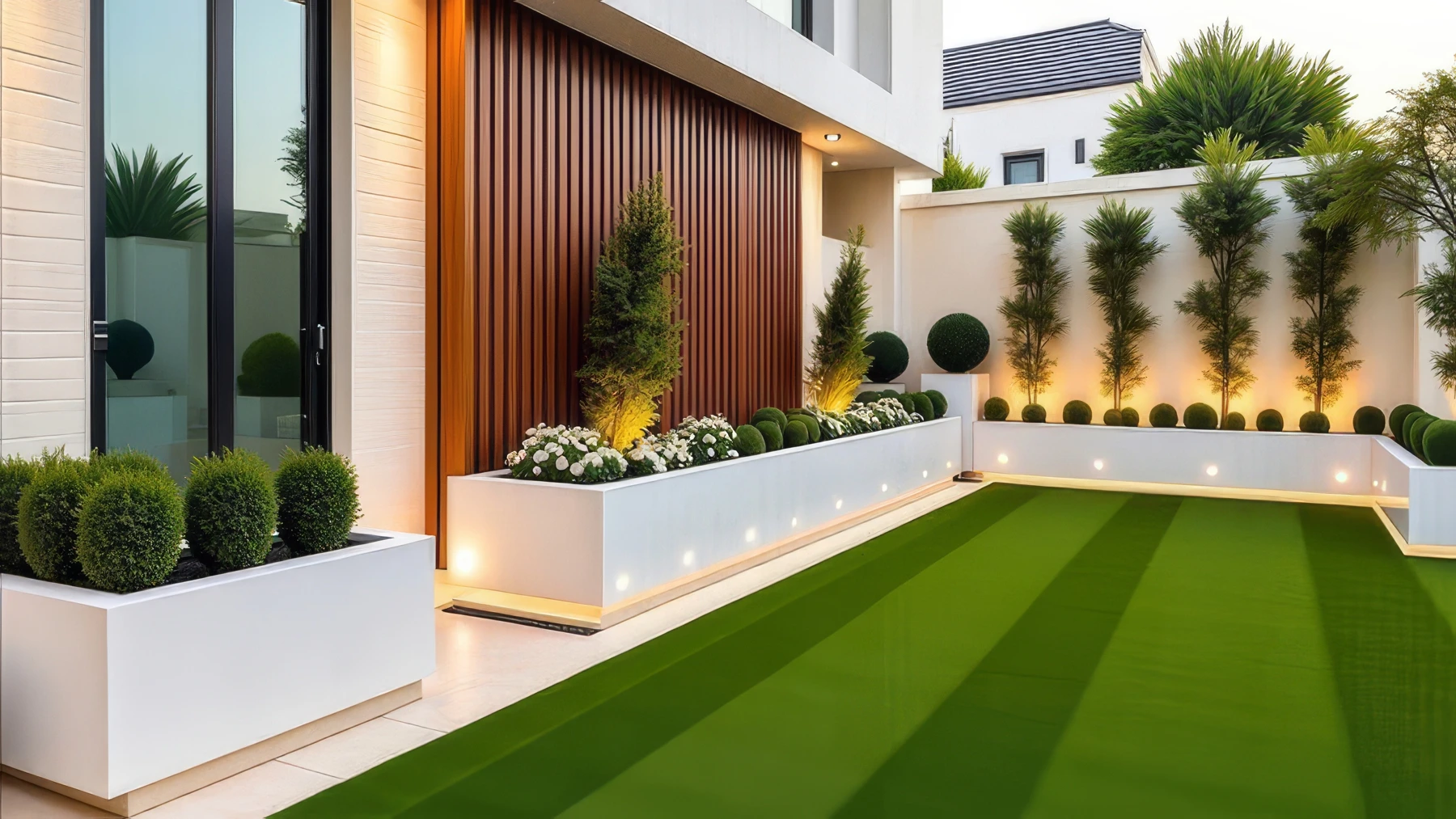 A contemporary courtyard